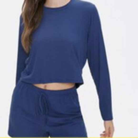 NWOT Ribbed Top & Shorts Pajama Set - Picture 2 of 7